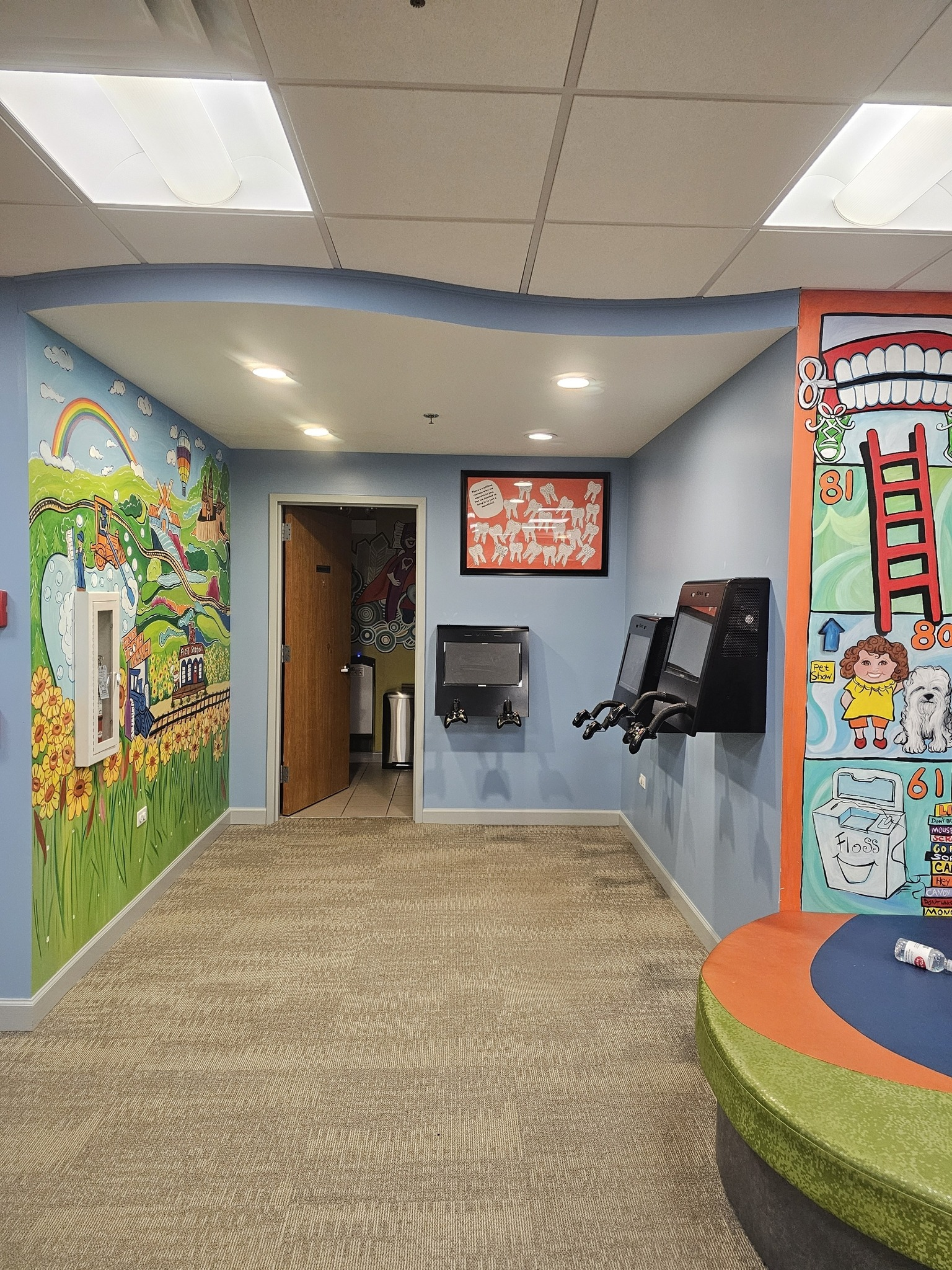 A Hallway in A Dental Office with A Mural on The Wall - Chicago, IL - McMaster Painting