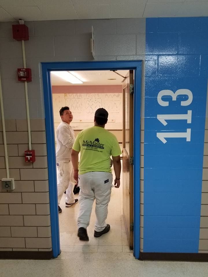 Wall Painting for School Doorway - Chicago, IL - McMaster Painting