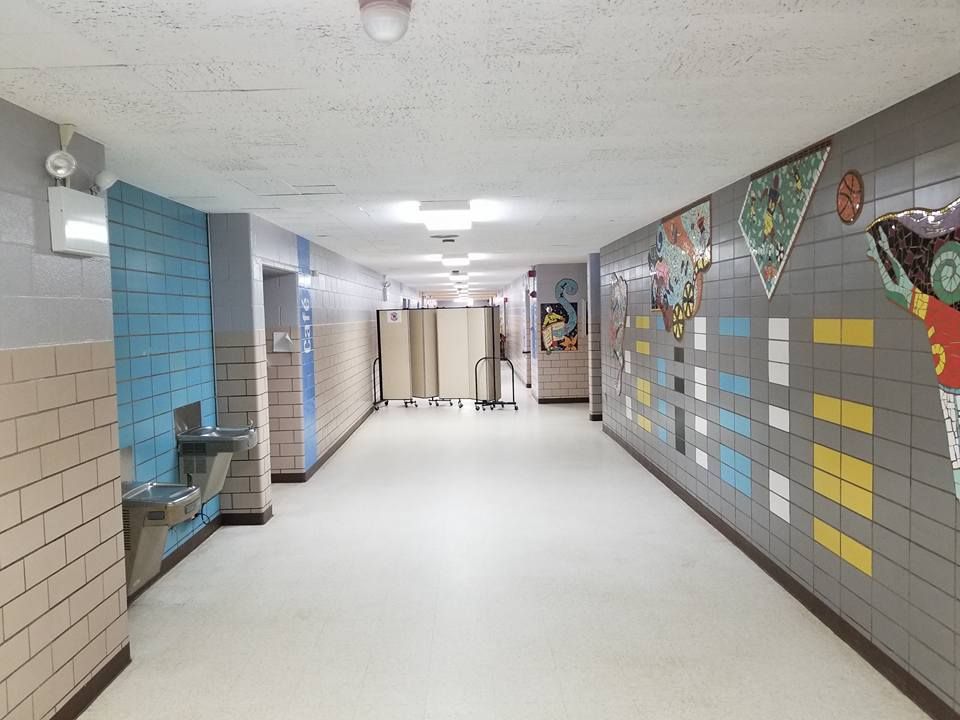Wall Painting for School Hallway - Chicago, IL - McMaster Painting