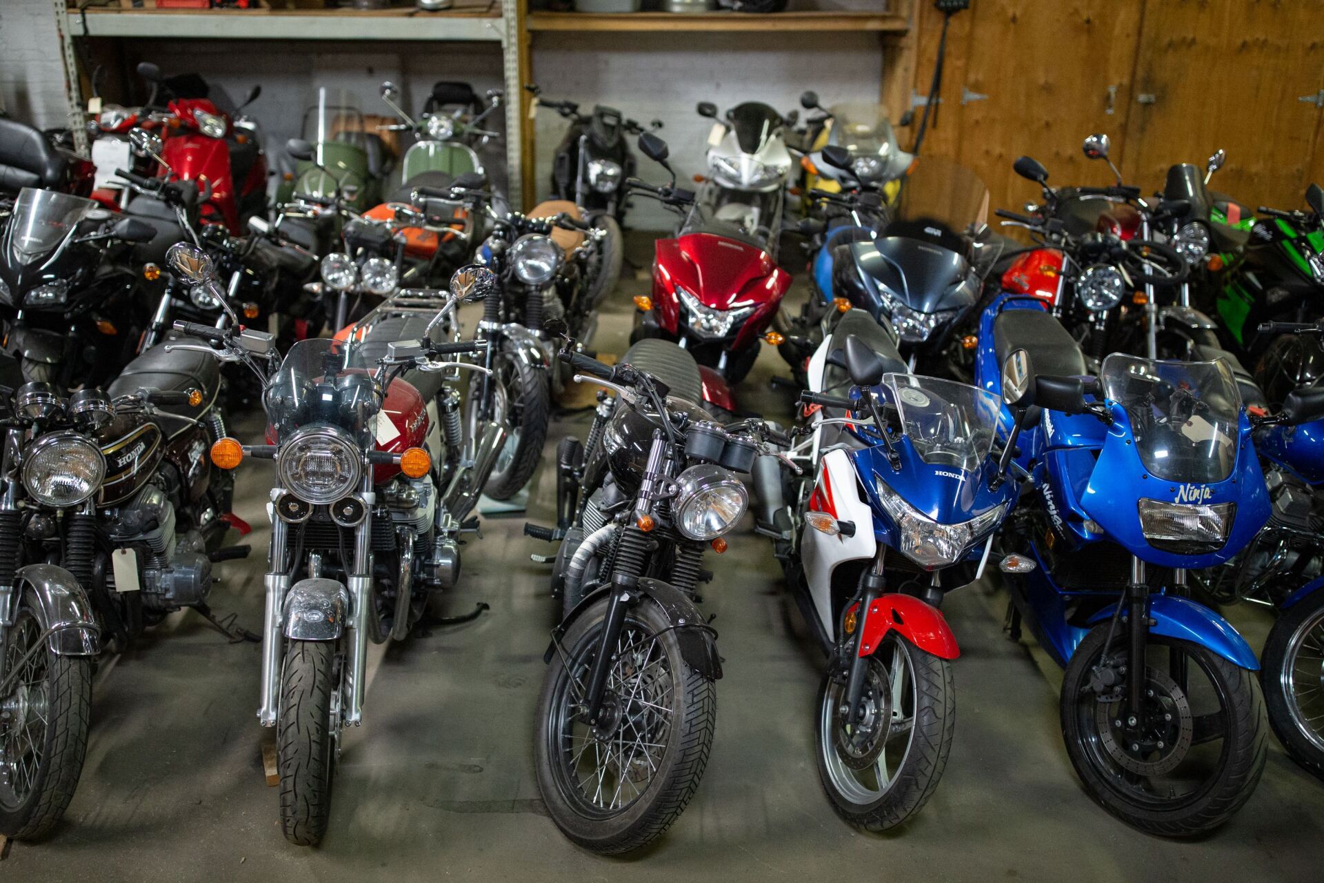 Different Colors of Motorcycles — Chicago, IL — River North Storage