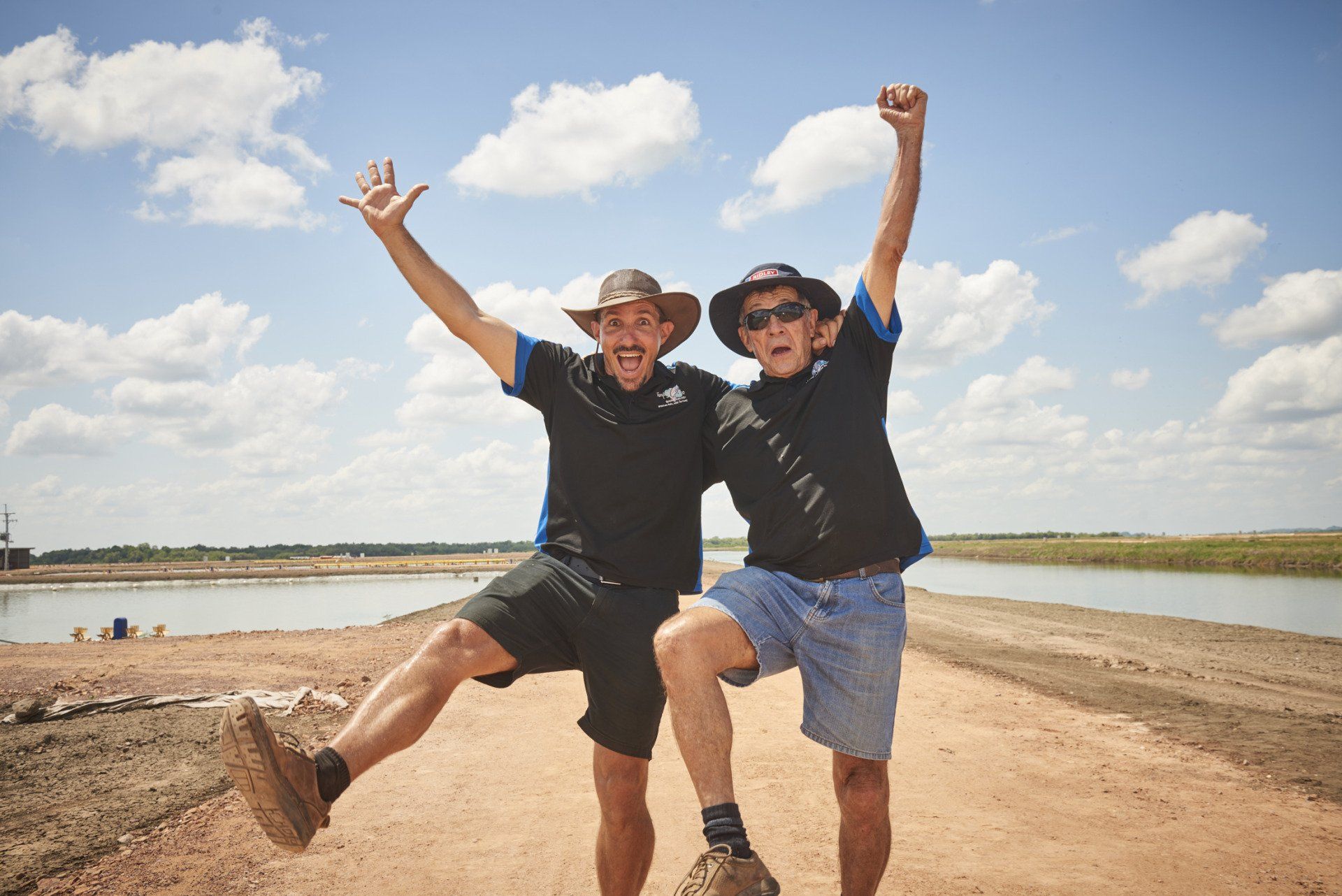 Something to cheer about: Dan and Bob Richards or Humpty Doo Barramundi celebrate increased investment into aquaculture in northern Australia