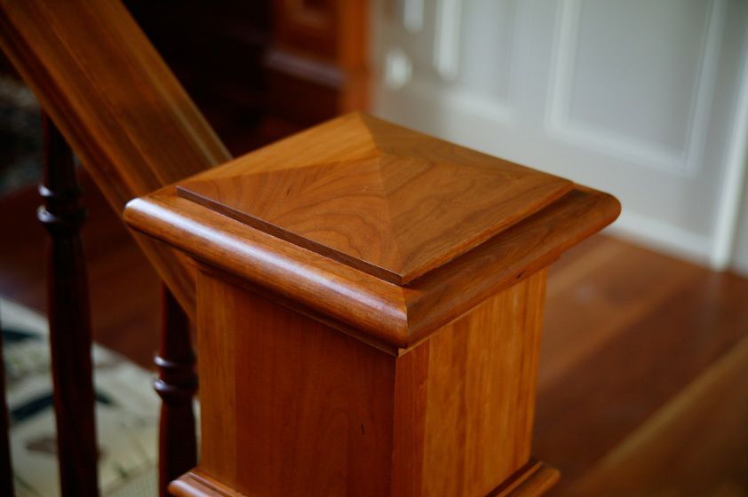Wooden Newel Cap — Cazenovia, NY — D.R. Cornue Woodworks