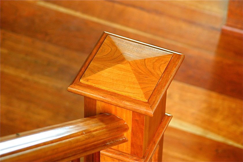Newel Cap — Cazenovia, NY — D.R. Cornue Woodworks
