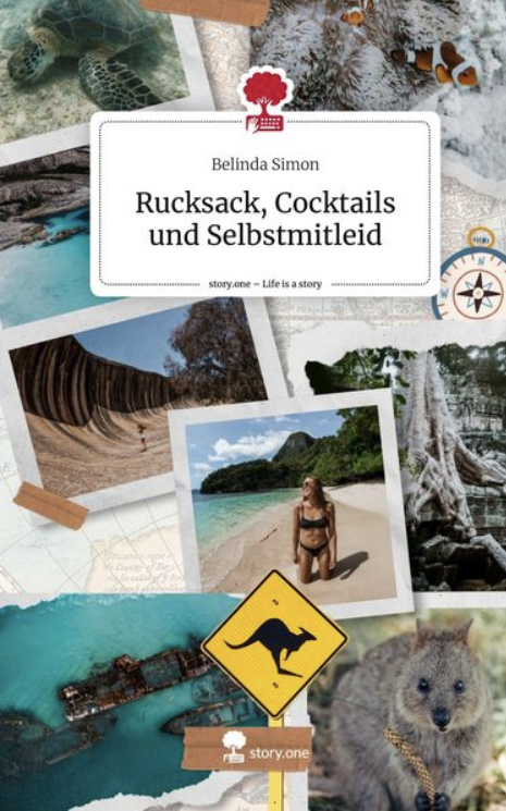 Rucksack, Cocktails und Selbstmitleid, Kurzgeschichte von Belinda Simon, Cover