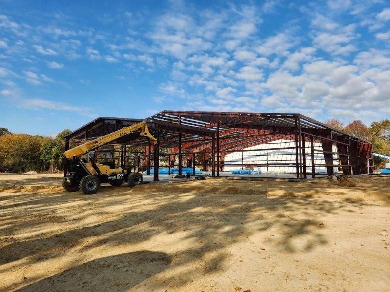 Custom-designed steel building shell