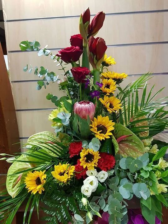 composizione con girasoli