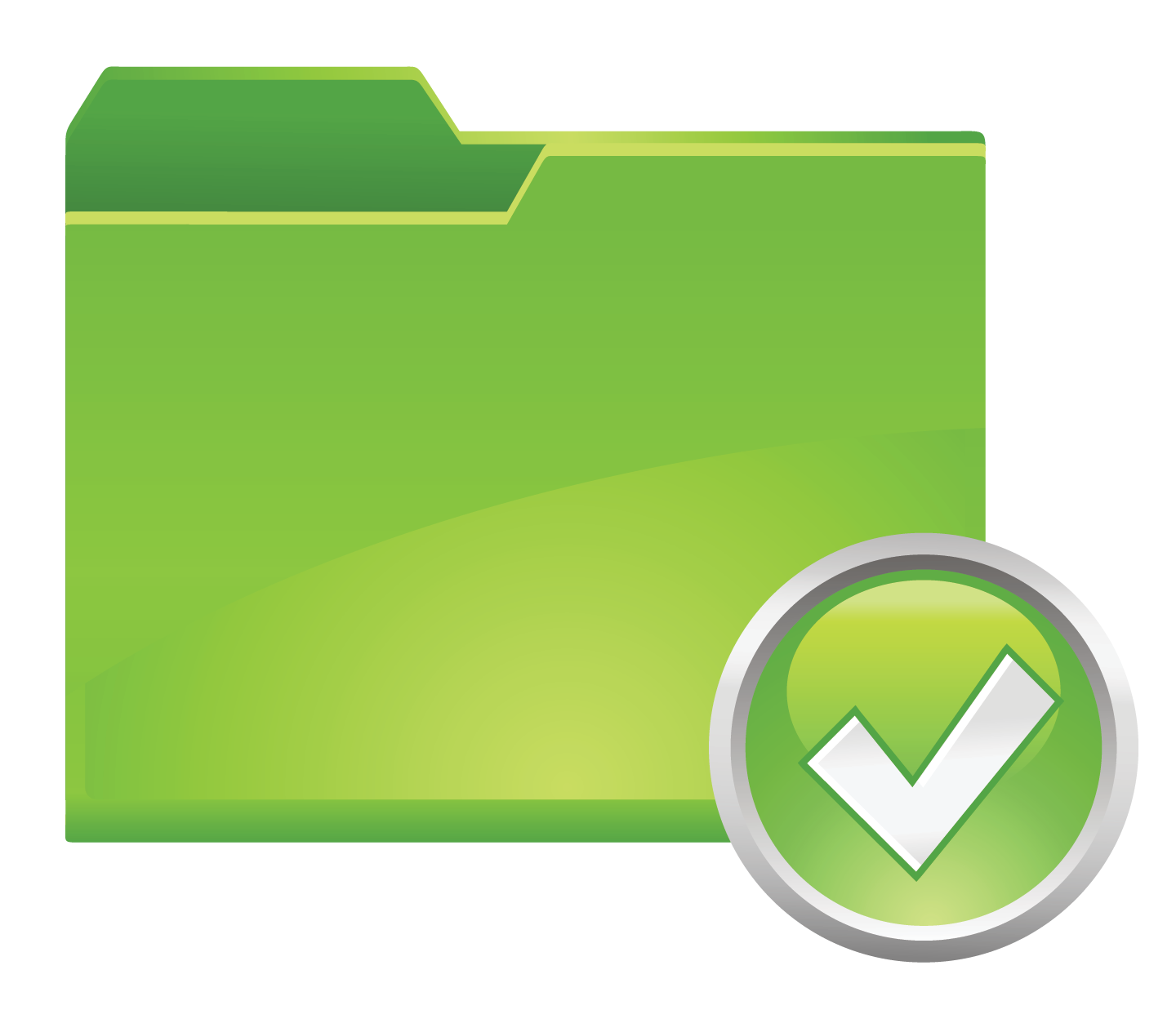 Green Folder with Check Mark