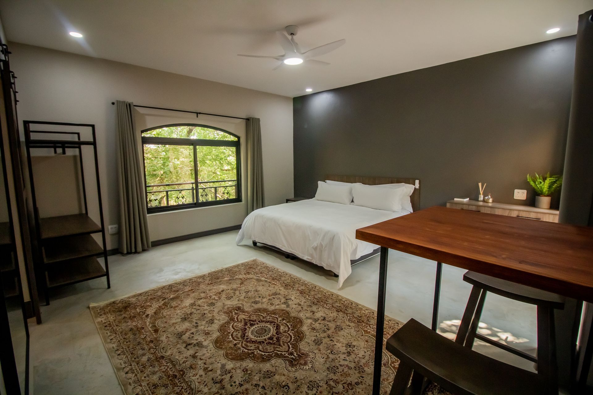 The awesome bedroom in the Honeymoon Suite at Riverside Castle in Pretoria.