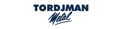 The logo for tordjman metal is on a white background.
