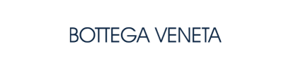 The logo for bottega veneta is on a white background.