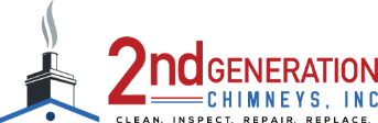 Logo for 2nd Generation Chimneys, Inc., featuring a chimney graphic, red text, and the tagline.