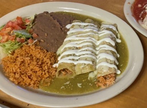 Green chicken enchiladas