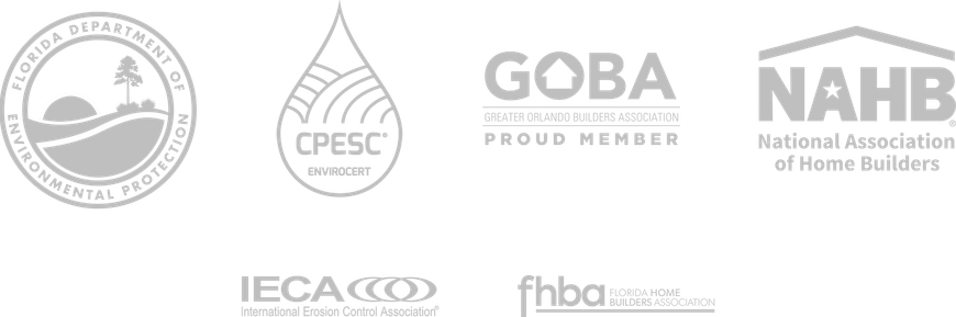 A group of logos on a white background , one of which is a national association of home builders.