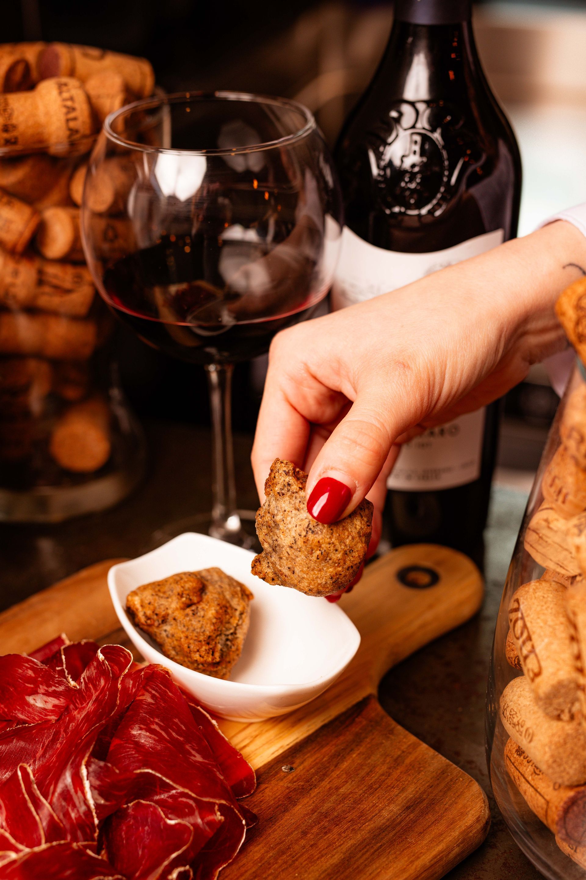 Tapas condivise del ristorante enoteca a Monza in centro.