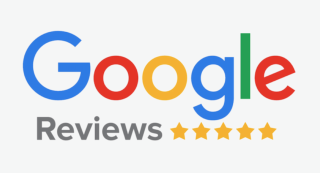The google reviews logo is shown on a white background.