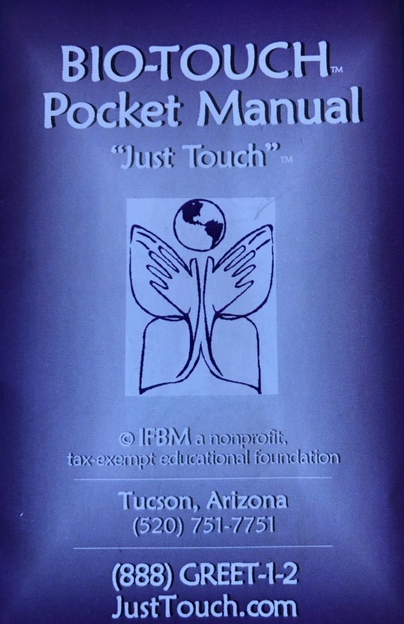 A bio-touch pocket manual with a picture of a butterfly