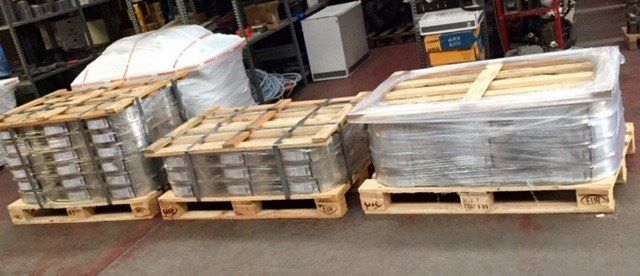 pallet con materiali per saldatura Monza e Brianza