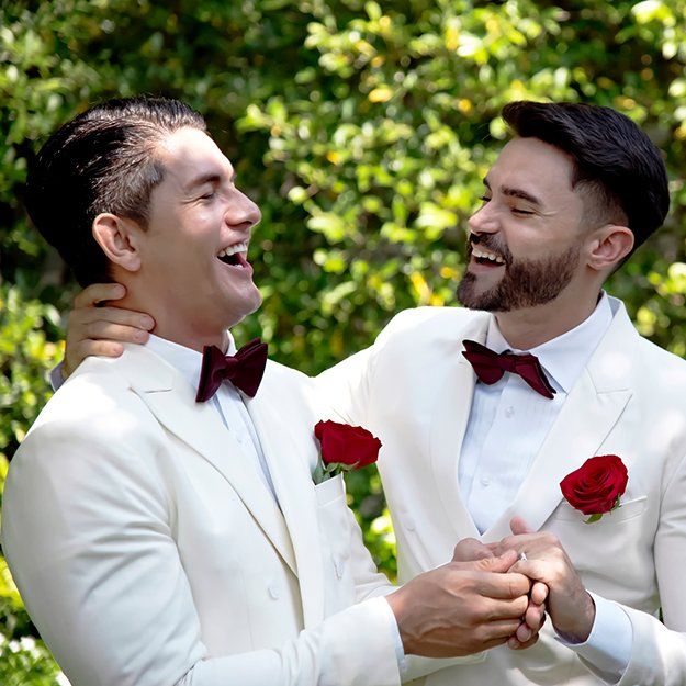 Gay Couple Having Fun at Their Wedding Day — Southbridge, MA — Melody’s Marriage Memories