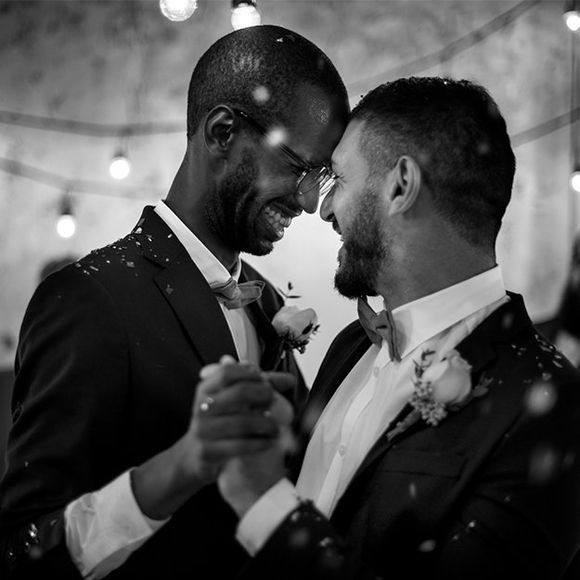Gay Couple Dancing on Wedding Celebration — Southbridge, MA — Melody’s Marriage Memories