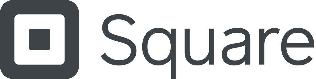 The square logo is a black and white logo with a square in the middle.