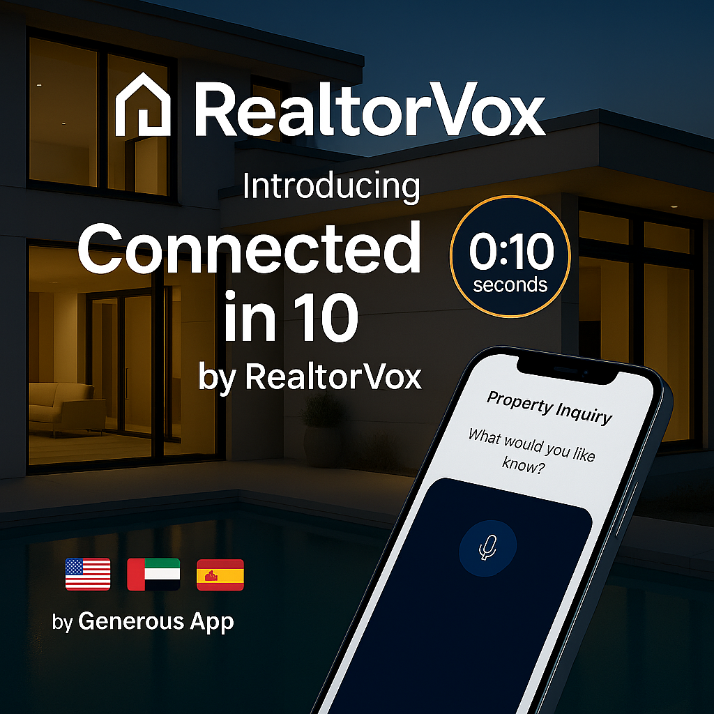 A phone is sitting in front of a house that is connected to realtorvox.