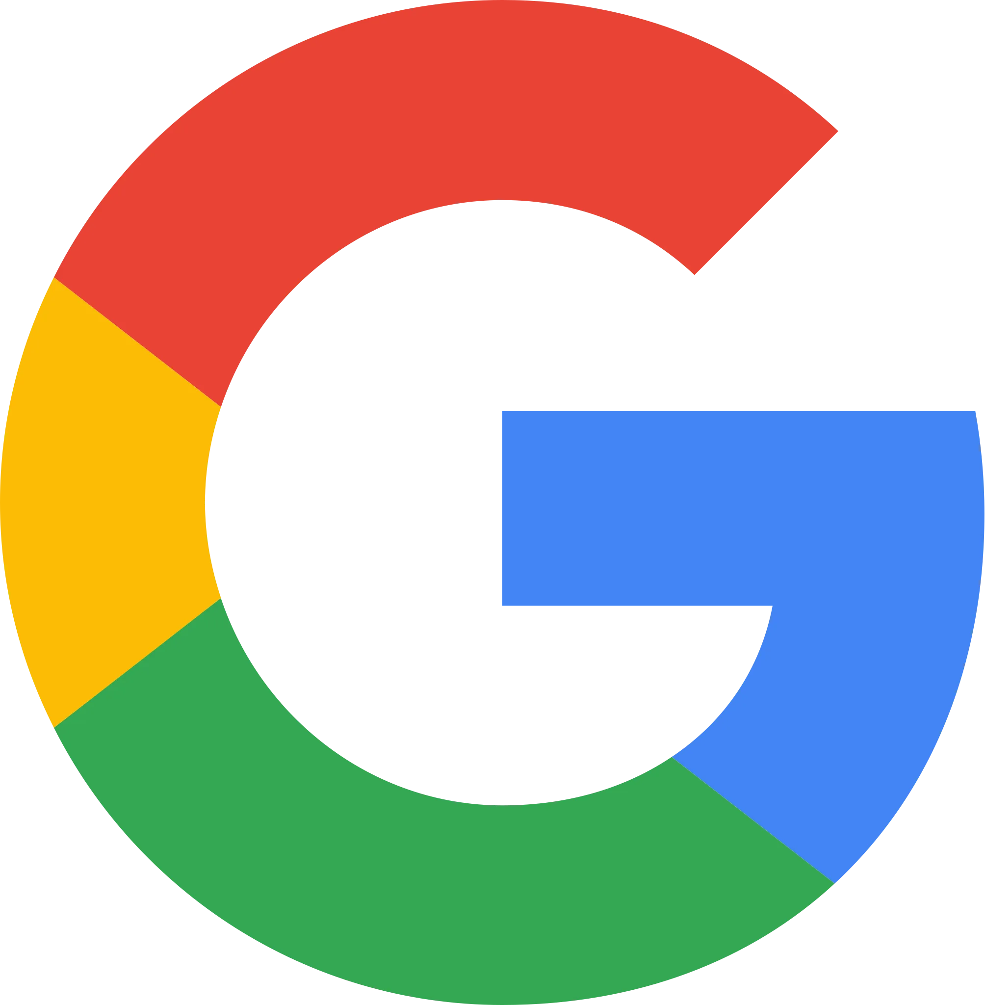 A google logo with a red , yellow , green and blue circle around it.