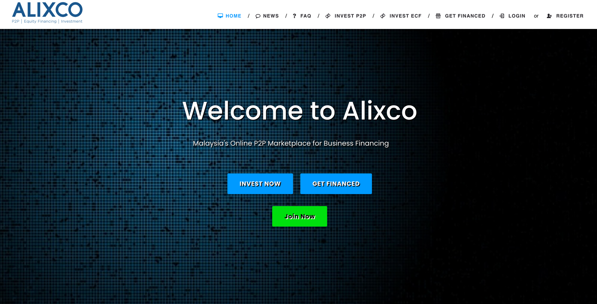 A screenshot of a website that says welcome to alixco
