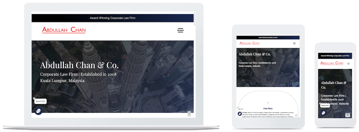 A woman is smiling on a laptop , tablet , and cell phone.