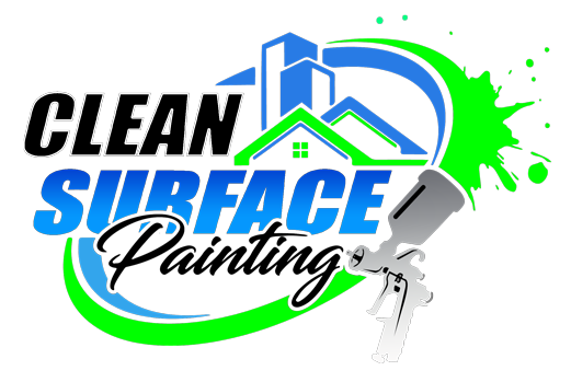 A logo for a company called clean surface painting
