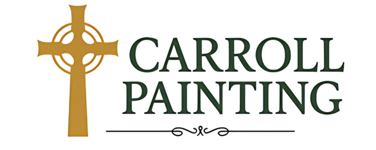 The logo for carroll painting has a cross on it.
