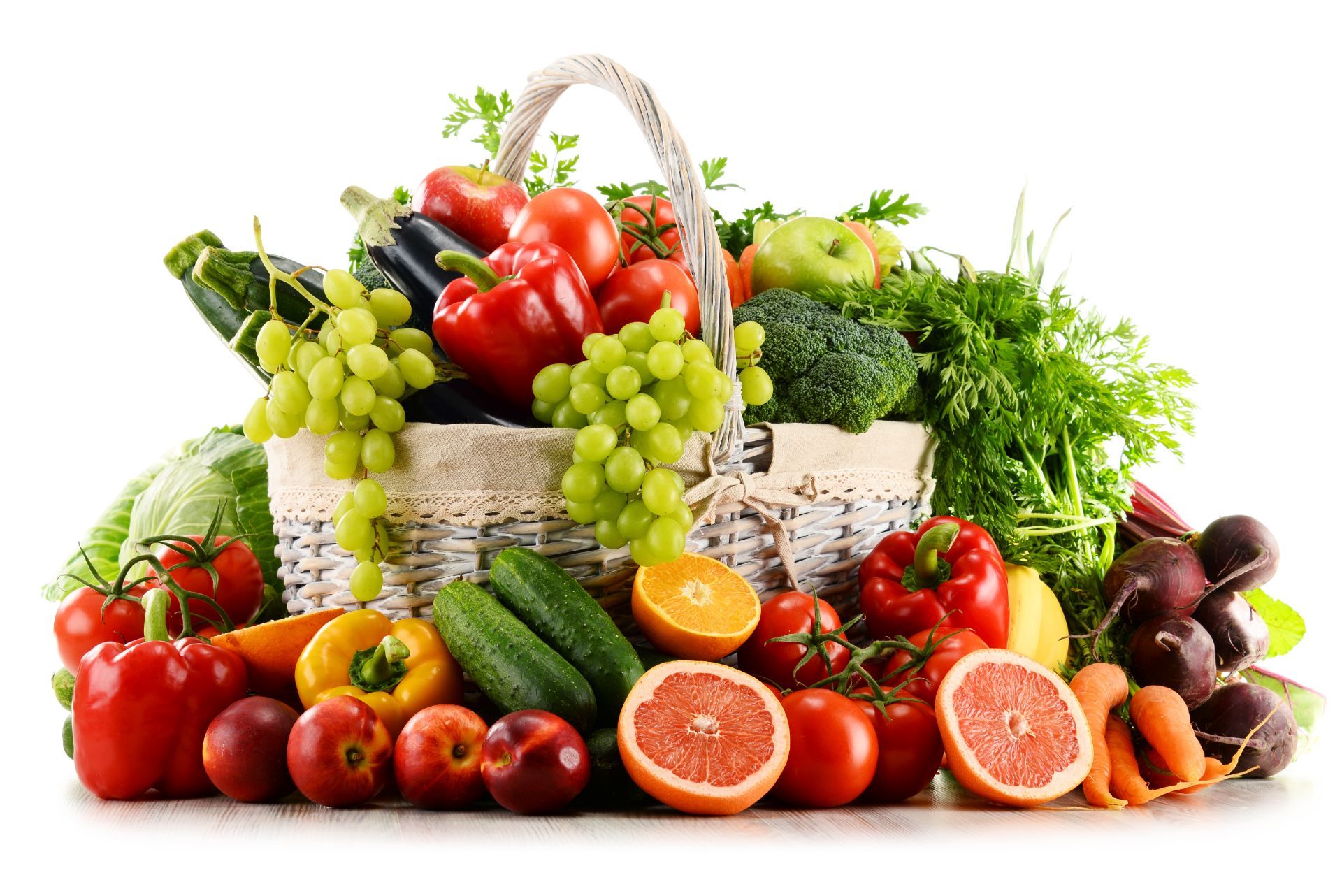 Cesto di frutta e verdura