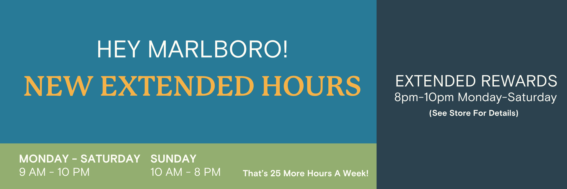 extended hours in marlborough