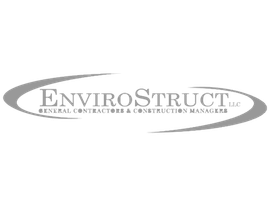 The logo for envirostruct llc is a general contractors and construction managers company.