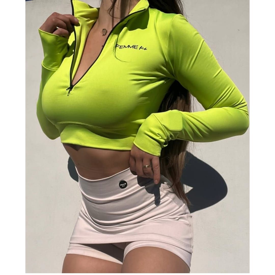 CROP TOP SLEEVE LYCRA (B054)