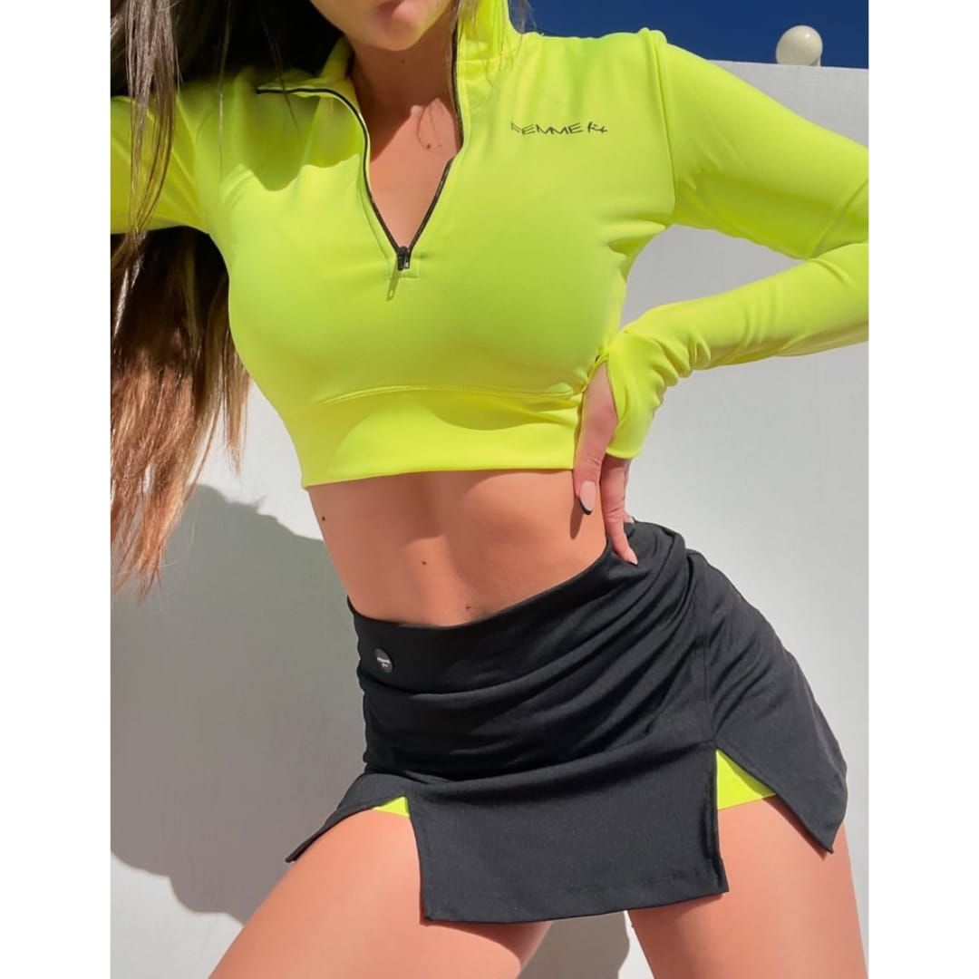 CROP TOP SLEEVE LYCRA (B054)