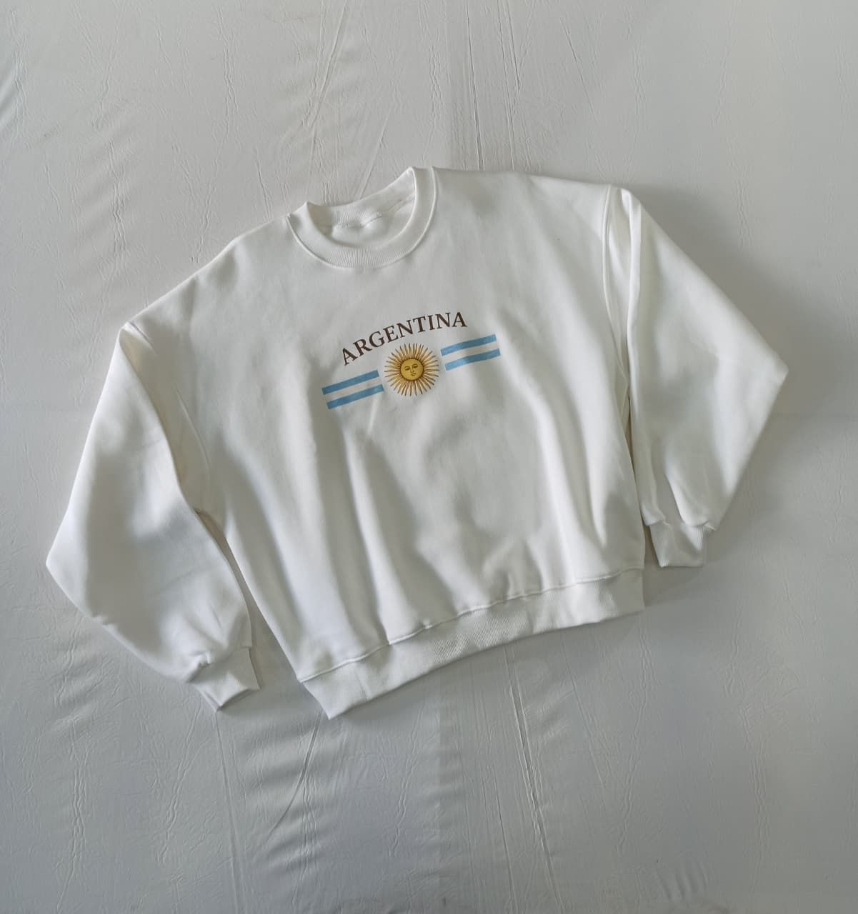 BUZO FRIZA BLANCO ARGENTINA DAMA(FB042)