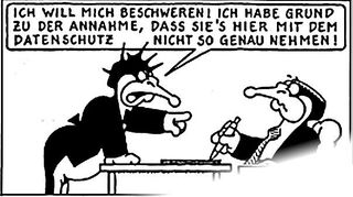 Comic Siemensen - Ich will mich zum Datenschutz beschweren