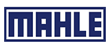 Il logo MAHLE in stampatello blu scuro all'interno di una cornice rettangolare bianca su sfondo bianco.