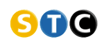 Logo STC: S gialla, T blu, C nera, tutti in cerchio.