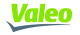 Logo Valeo: testo verde con segno di spunta blu.