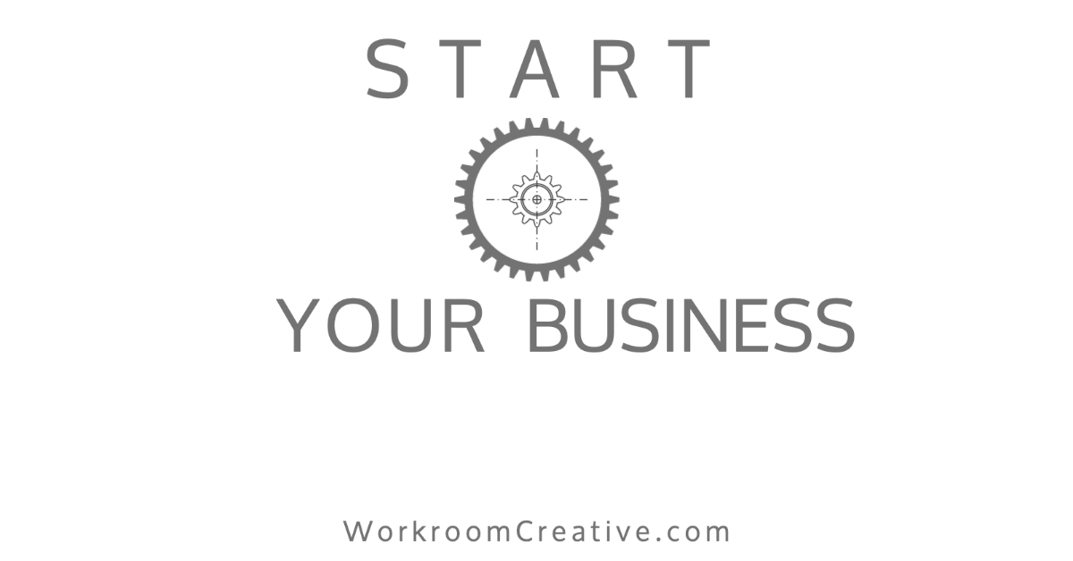 A white background with the words `` start your business '' and a gear.