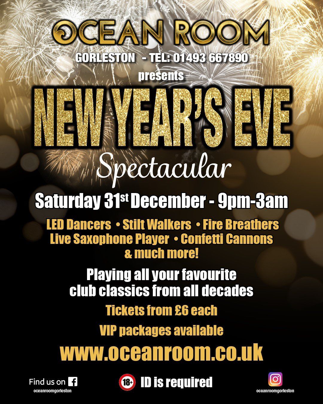 Ocean Room Great Yarmouth, Norfolk New Year’s Eve