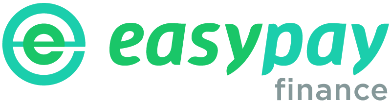 The logo for easypay finance is green and white.