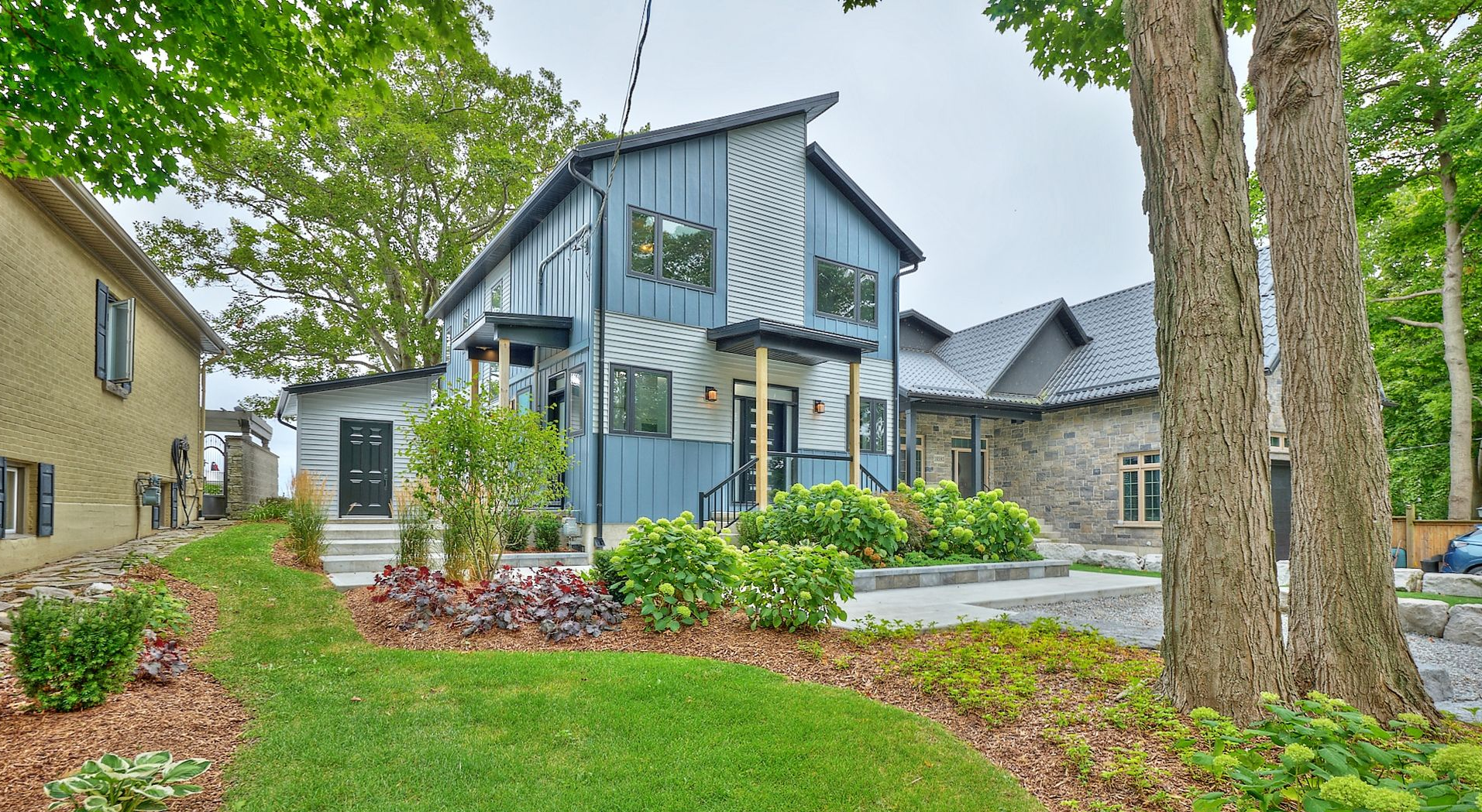 A two-storey lakefront home on Reebs Bay.