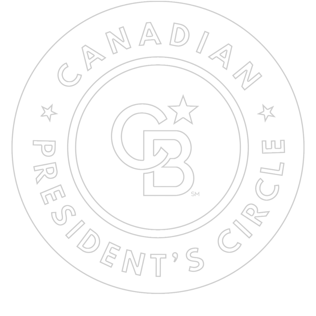 Coldwell Banker Canadian President’s Circle 2025 award logo recognizing the top 4% of Coldwell Banker agents in Canada.