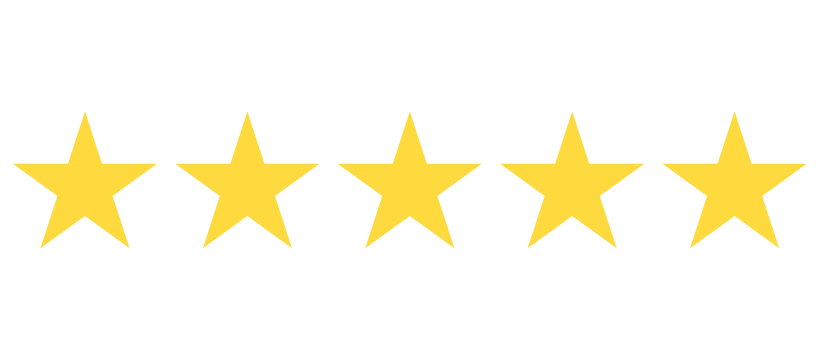 Five gleaming yellow gold stars, symbolizing glowing client recommendations and testimonials, reflecting their exceptional experiences with The Kim Robinson Team during their home buying or selling process. A testament to the team's outstanding service and customer satisfaction.