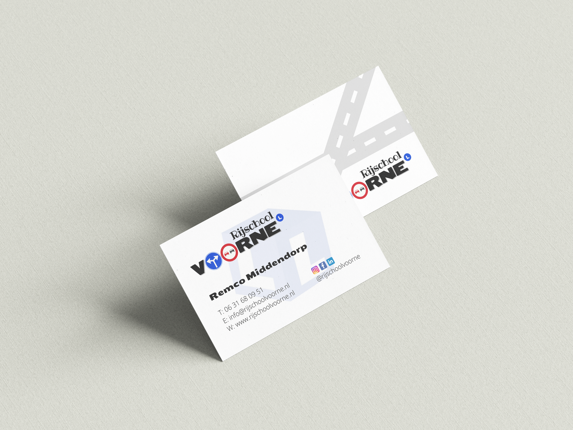 Visitekaartjes Rijschool Voorne