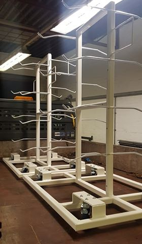 Various automotive trolleys - after poweder coating