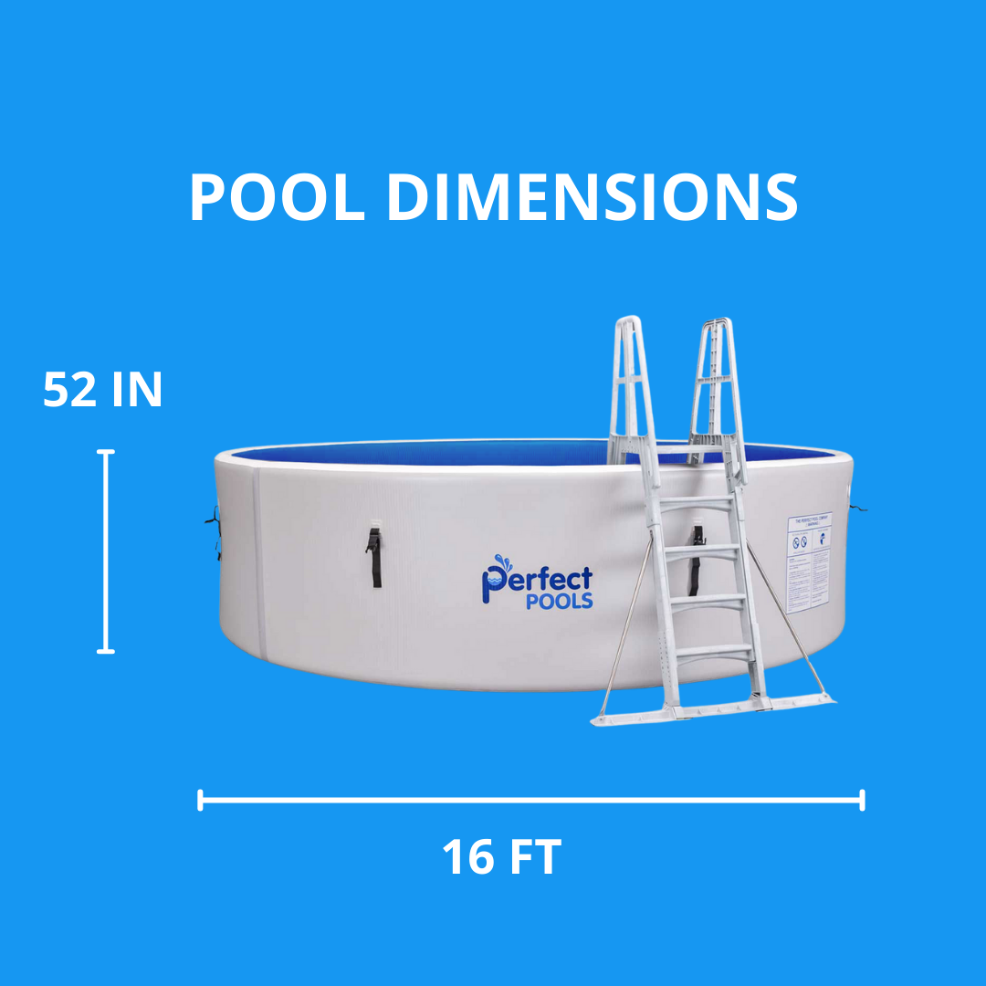 Above ground pool , Perfect Pool 16 foot round dimensions
