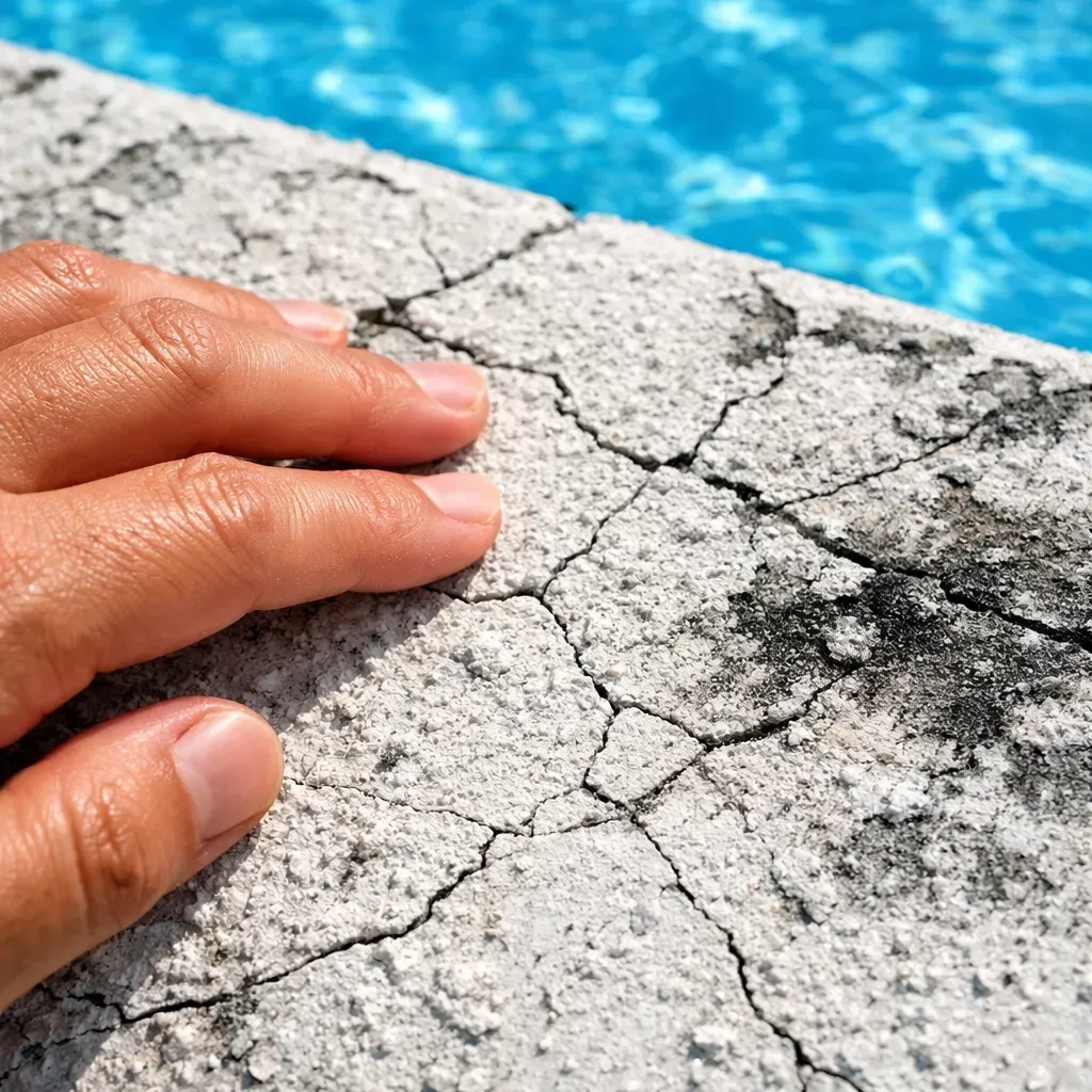 Cracking pool surface